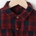 thumbnail image 3 of 12 Month Jacket Toddler Flannel Shirt Jacket Plaid Long Sleeve Lapel Shacket Kids Boys Girls Coats Fall Tops New Fall Jackets Winter Outerwear Red 5-6T, 3 of 8