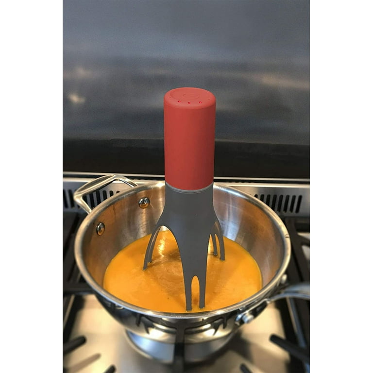Uutensil Stirr - The Unique Automatic Pan Stirrer - with LED Speed Indicator, Red