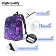 thumbnail image 3 of Balery Purple Bubble Abstract Art Mochila Clásica Impresa Básica para Viaje, Mochila Escolar Resistente al Agua, Mochila de Lona con Correas Ajustables-Medium, 3 of 5