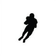 thumbnail image 1 of Wallhogs Football Ball Carrier II Silhouette Cutout Wall Decal, 1 of 2