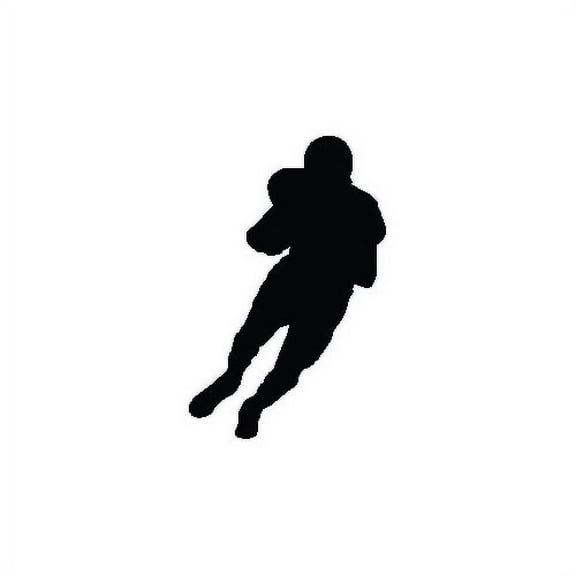 Wallhogs Football Ball Carrier II Silhouette Cutout Wall Decal