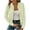 Yellow, variant on Ltctricy Women's Cropped Knitted Jackets Lightweight Long Sleeve Crew Neck Zip up Textured Cardigans Casual Outwear Coats(Yellow,X-Large)