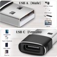 thumbnail image 5 of Adaptador USB C hembra a USB macho dorado rosa, carga rápida y transferencia de datos, adaptador para iPhone 12/13, 5 of 5