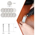 thumbnail image 4 of Amdohai Ensemble de Roue de Coupe 60Pcs pour Outil Rotatif - Roue de Coupe Diamantée, Disque de Coupe en Résine Circulaire HSS avec Mandrins pour Bois Verre Plastique Pierre Métal, 4 of 7