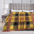 thumbnail image 4 of Yellow Plaid Scottish Throw Blanket,Super Soft Anti-Pilling Flannel Bed Blankets, 80"x60", 4 of 8