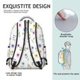 thumbnail image 5 of Pioneer Flower Floral Print Pattern Backpack for School, Cute School Bag with Adjustable Shoulder Straps and Padded Back, 15.3"x11"x7.1", 5 of 5