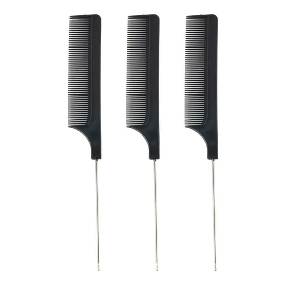 vnanda Styling Combs Set of 3 Heat-resistant Rat Tail Combs for Hair Styling Detangling Lightweight Anti-static Plastic Combs Bright Colors Salon Quality