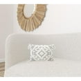 thumbnail image 5 of 13" X 18" Grey And White Damask Zippered Polyester And Cotton Blend Throw Pillow With Tassels, 5 of 5