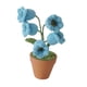 thumbnail image 3 of Flores artificiales Sunnimix tejidas a mano Adorno de escritorio Decoración del hogar Azul, 3 of 8