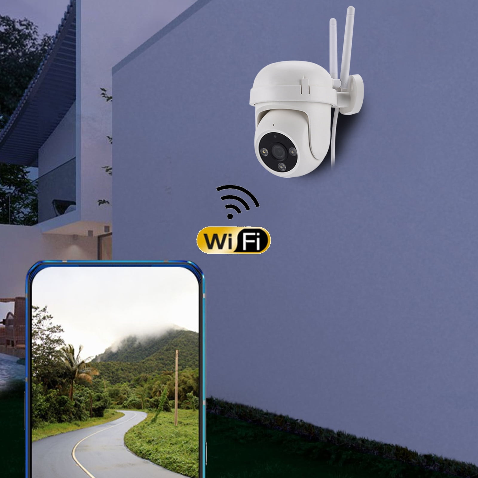 lulshou Cameras for Home Security, Wireless WiFi Indoor And Outdoor IP66 Ball Machine HD Night Vision Dome Cameras Smart Remote Control Monitor Move Tracking Two-way Conversation Indoor Camera