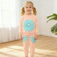 thumbnail image 3 of RUTAYY Children Girls Clothing Sets Cozy Fall Winter Round Neck Long Sleeve Cute Daisy Print Sweatshirt with Floral Petal Pants Tracksuit Trendy Classic Outfit Sets, 3 of 7