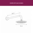 thumbnail image 3 of Regadera Brucke Redonda Tipo Lluvia Cromada Con Brazo, 3 of 6