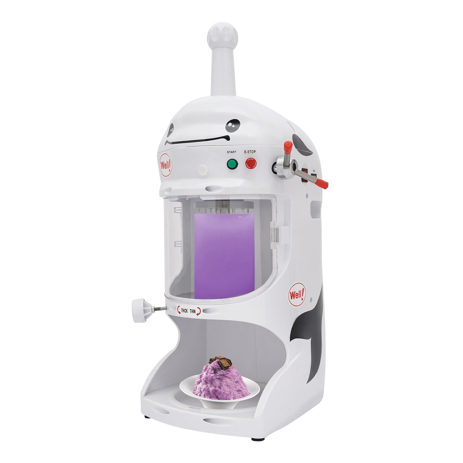 Electric Ice Shaver, Snow Cone Maker Machine, Shaved Ice Machine for Hotels, Bars, Cafes, Restaurants, Sleepover Parties, Small Pool Parties (12.6*16.5*33.8in)