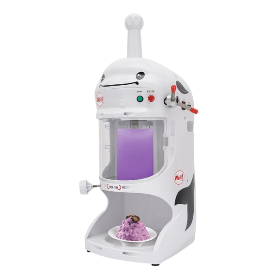 Snow Cone Machine,Commercial Electric Ice Shaver,110V Block Ice Shaver and Snow Cone Maker with Manual Lifting Handle