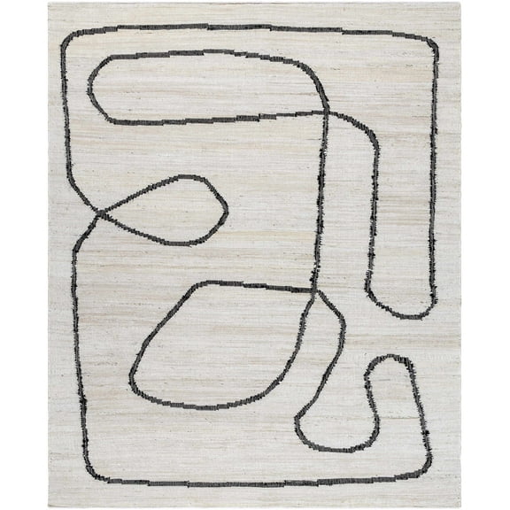 BoutiqueRugs Shael Contemporary Area Rug - Cream, Black - 2' x 3'