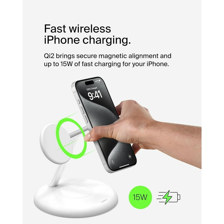 Belkin MagSafe Charger Compatible 3-in-1 Wireless Charging Stand 15W - Qi2-Certified Wireless Charger, Fast Charging iPhone Charger for iPhone 16, Belkin MagSafe Charger Compatible 3-in-1 Wireless Charging Stand 15W - Qi2-Certified Wireless Charger, Fast Charging iPhone Charger for iPhone 16,