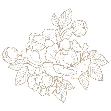 UPC: 0813233049599 | Spellbinders Glimmer Hot Foil Plate-Glimmering Peony