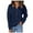 Dark Blue, variant on Annhoo Fall Tops for Women Casual Long Sleeve Button Front Collared Shirts Ladies Comfy Knitted Blouse Tees