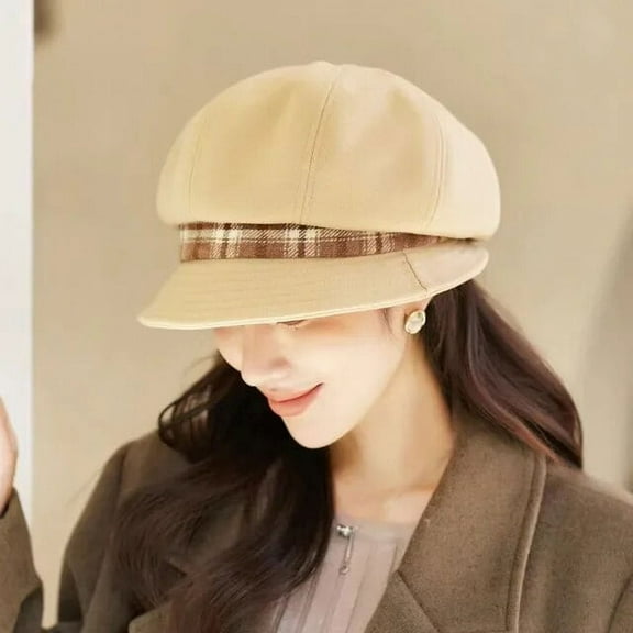 SikaFu Autumn Winter Elegant Beret Women Vintage Warm Solid Color Lady Retro High Quality Female Thick Beanie Girls Hats 모자 Gorras