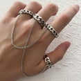 thumbnail image 4 of Paquete de 2 s de con cadena , punk de aleación , de Hip , novedad, conjunto de s apilables, joyería, 4 of 9