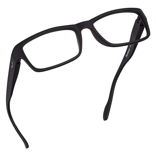 Readerest Blue Light Blocking Reading Glasses (Black, 2.00 Magnification) Computer Eyeglasses With Thin Reflective Lens, Antiglare, Eye Strain, UV Protection, Stylish For Men And Women