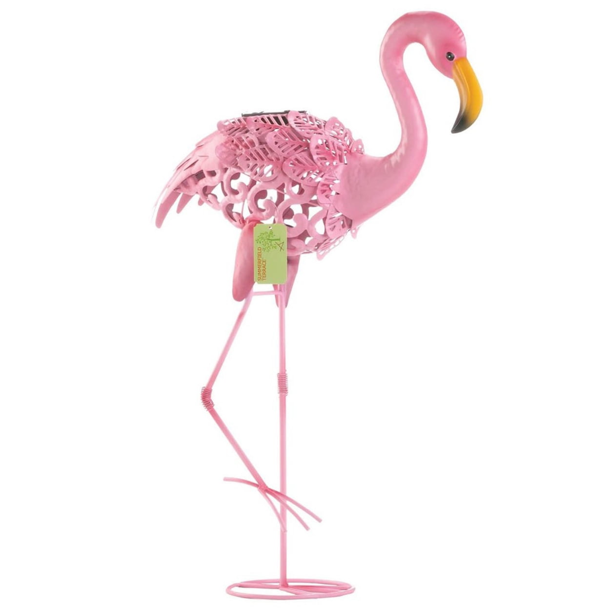 Home Decorative Solar Lighted Flamingo Yard Art - Leaning