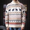 thumbnail image 3 of Suéter de Navidad japonés para hombre y mujer, Jersey de punto de ciervo de dibujos animados, jerséis informales de estilo inglés, novedad de invierno, 3 of 4