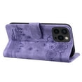 thumbnail image 5 of for Apple iPhone 15 Pro Max Case, Flower Embossed PU Leather Shockproof Magnetic Flip Cover Card Holders Wallet Purse Phone Case for iPhone 15 Pro Max 6.7 inch, Purple, 5 of 9