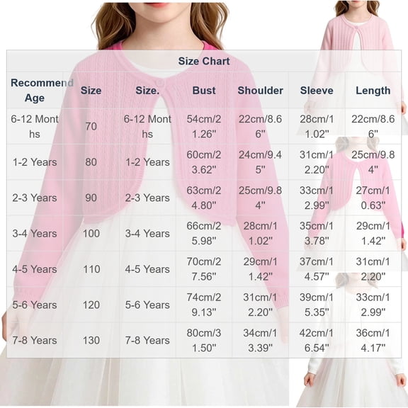 KyCheLot Knitted Cardigan for Girls Single Button Round Neck Long Sleeve Outerwear Comfy Fashion Hollow Sweaters