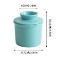 thumbnail image 2 of French Butter Dish with Lid - Butter Crock for Counter with Water Line for Spreadable Butter - No More Hard Butter (Blue), 2 of 4