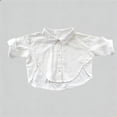 thumbnail image 2 of Kids Unisex Linen Shirts, Stylish Loose Button Down Tops for School & Outings, 6M-7Y, 2 of 8