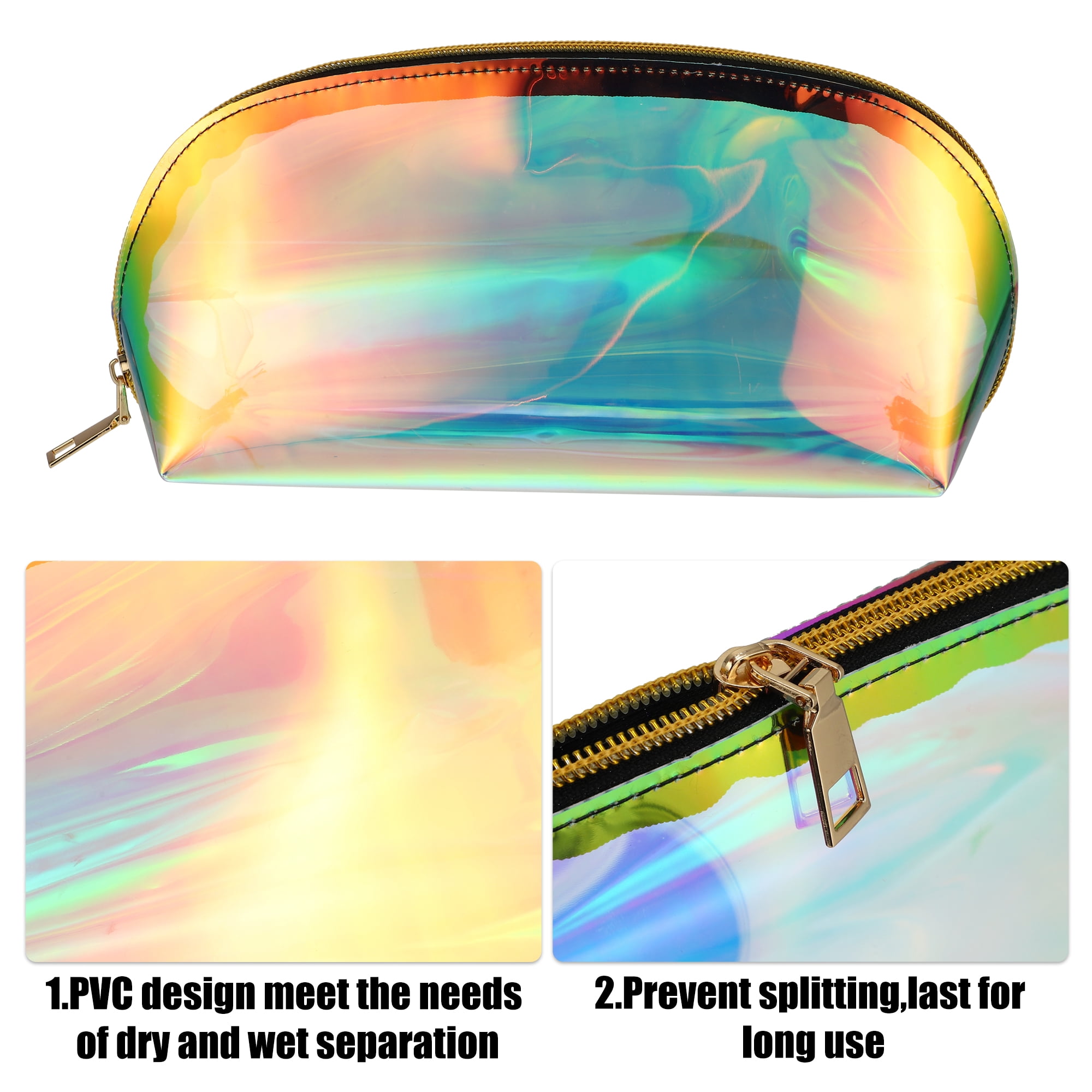 Unique Bargains Travel Toiletry Bag Makeup Bag Toiletry Organizer TPU Multicolor S Size