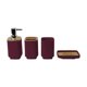 thumbnail image 1 of Juego de 4 accesorios de baño modernos para el hogar, hotel, práctico y rústico, dispensador de loción. Rojo, 1 of 9