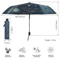 thumbnail image 3 of FORMRS Travel Umbrella Folding Auto Open Close Windproof Rain UV Protection, Dark Star Map, 3 of 8