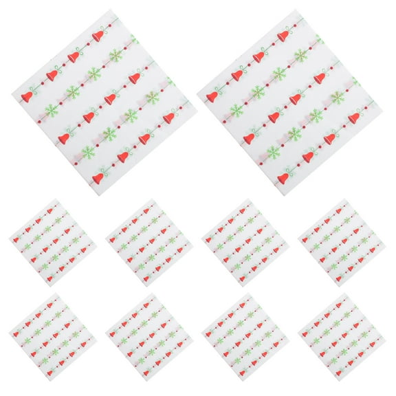 TABLZONE 120-Pack Holiday Paper Napkins for Christmas Dinner, Multi-Color Festive Supplies for Parties and Events