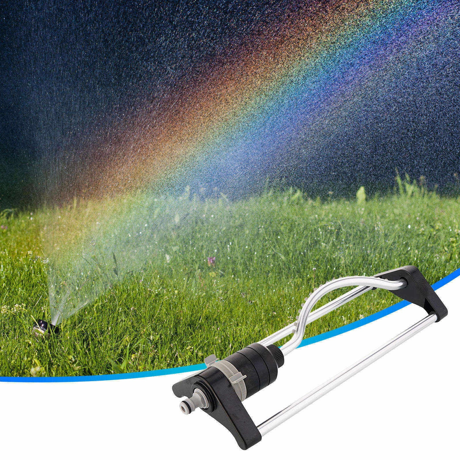 Efficient Automatic Oscillating Sprinkler, Adjustable Water Spray Pattern for Vegetable Garden, Durable Irrigation System for Flower Beds and Agricultural Use