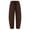 Brown, variant on Women's Solid Color Cotton Linen Banana Pants, Drawstring Waist Barrel Pants for Women, Loose Spring Autumn Casual Banana Barrel Pants with Curved Leg Brown XXL