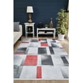 thumbnail image 3 of Mardan Red Modern Polyester Area Rugs for Living Room Washable Rugs Boho Moroccan Area Rug Soft Geometric Bohemian Distressed Indoor Rug for Bedroom Dining Room Office Foldable Nonslip Rug, 3 of 9