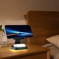thumbnail image 4 of 3 in 1 Foldable Wireless Charger Stand 15W Fast Charging Type-C Phone Watch Earbud Dock for Android iOS Magnetic Charging Protection Portable Travel LED Light, 4 of 5