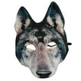 thumbnail image 4 of BELOVING Tête de Loup Confortable Réaliste Animal pour Barres d'Halloween Carnaval Gris, 4 of 10