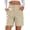 04# Khaki, variant on UKHCCC Outdoor Cargo Shorts for Women Multi-Pocket High Waist Button Fly Travel Golf Casual S-2XL