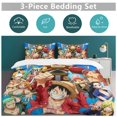 thumbnail image 5 of One PieceCartoon Collection 3-Piece Comforter Set, Personalized Bedding Decor for Kids And Teens Bed Sheets, 5 of 5