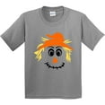 thumbnail image 3 of Inktastic Halloween Scarecrow Male Face Youth T-Shirt, 3 of 5