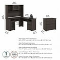 Bush Furniture Cabot L Shaped Desk w/Hutch and Lateral File