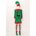 thumbnail image 5 of Zaldita Women's Miss Santa Claus Elf Christmas Full Set for Holiday Party Xmas Santas Outfits Green 3XL, 5 of 7