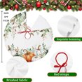 thumbnail image 5 of Thanksgiving Christmas Tree Skirt 48 Inches, Fall Sage Green White Pumpkin Maple Leaf Xmas Trees Skirt Mat Cover Decorations for Holiday Party Indoor Outdoor, 5 of 9