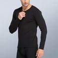 thumbnail image 4 of Fewfanhot Men Solid Thin Round Neck Long Sleeve Thermal Underwear Set for Comfortable and Discreet Wear Under Any Outfit, 4 of 7