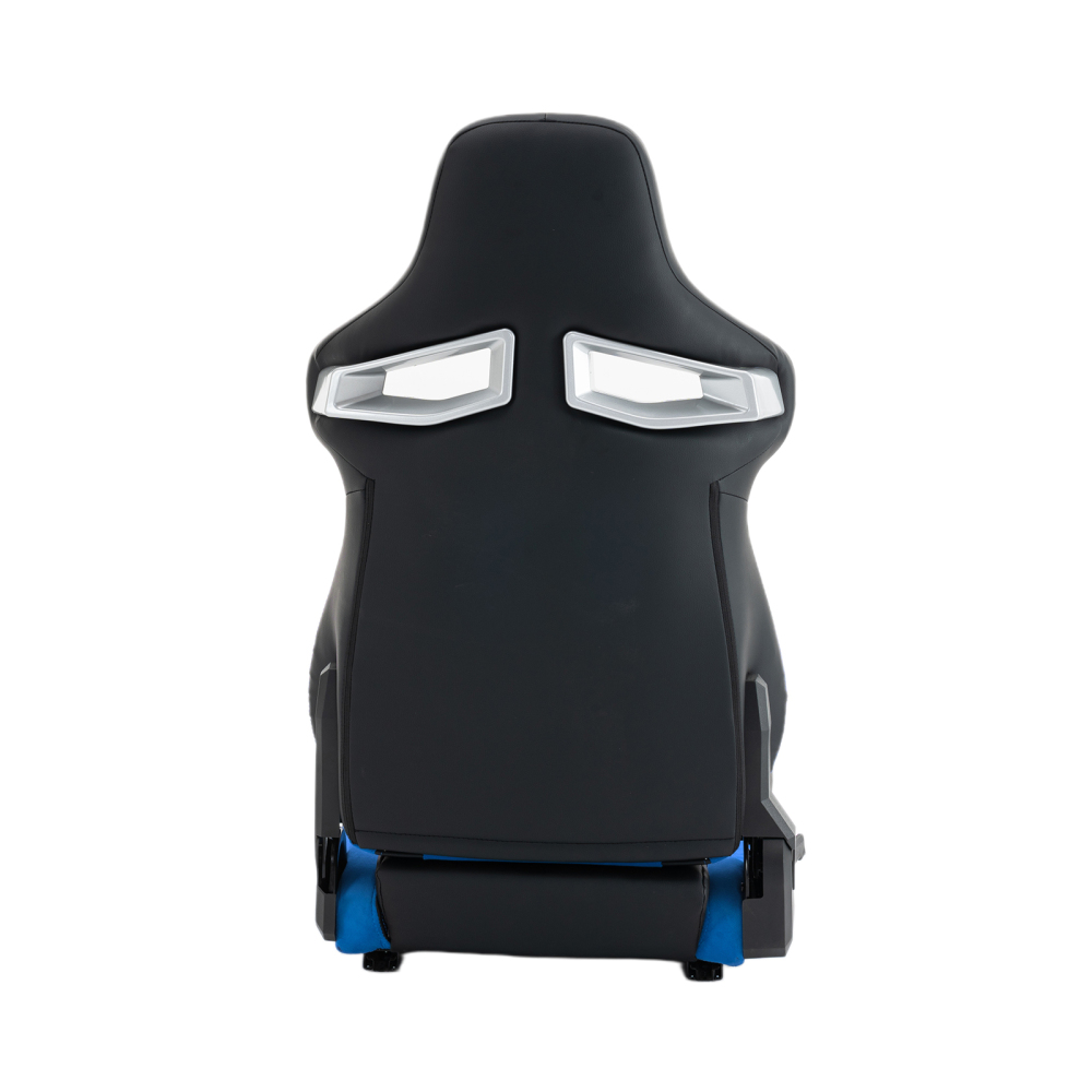DECMAY Universal Reclinable Racing Simulator Seat – Bucket Style Sport Seat with Adjustable Lock Slide, Red+Black PU Leather & Iron/PVC Frame for PS5/PS4/Xbox/PC