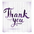 thumbnail image 3 of Ambesonne Thank You Shower Curtain, Spots Paintbrush Strokes, 69"Wx84"L, Dark Purple Violet, 3 of 5