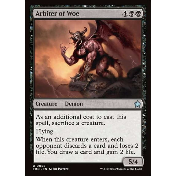 MtG Foundations Uncommon Arbiter of Woe #55